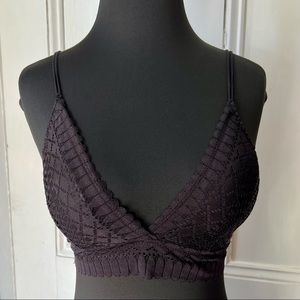 Anemone Lace Bralette in Black